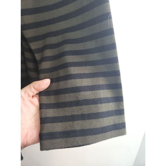 NWT Zenergy by Chico's Black & Forest Green Cotton 1/2 Zip Sweatshirt size 4/XXL - Picture 4 of 11